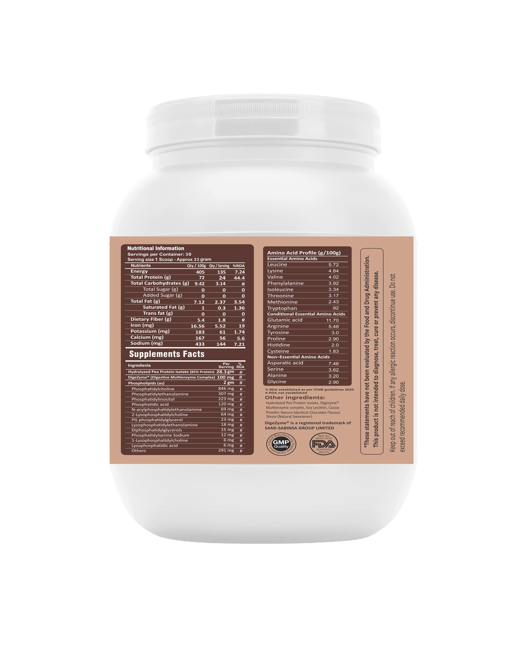 Assimilate Vegan Protein, Hydrolysed Plant Protein, Chocolate Flavour (1 Kg) — Amazon image 2