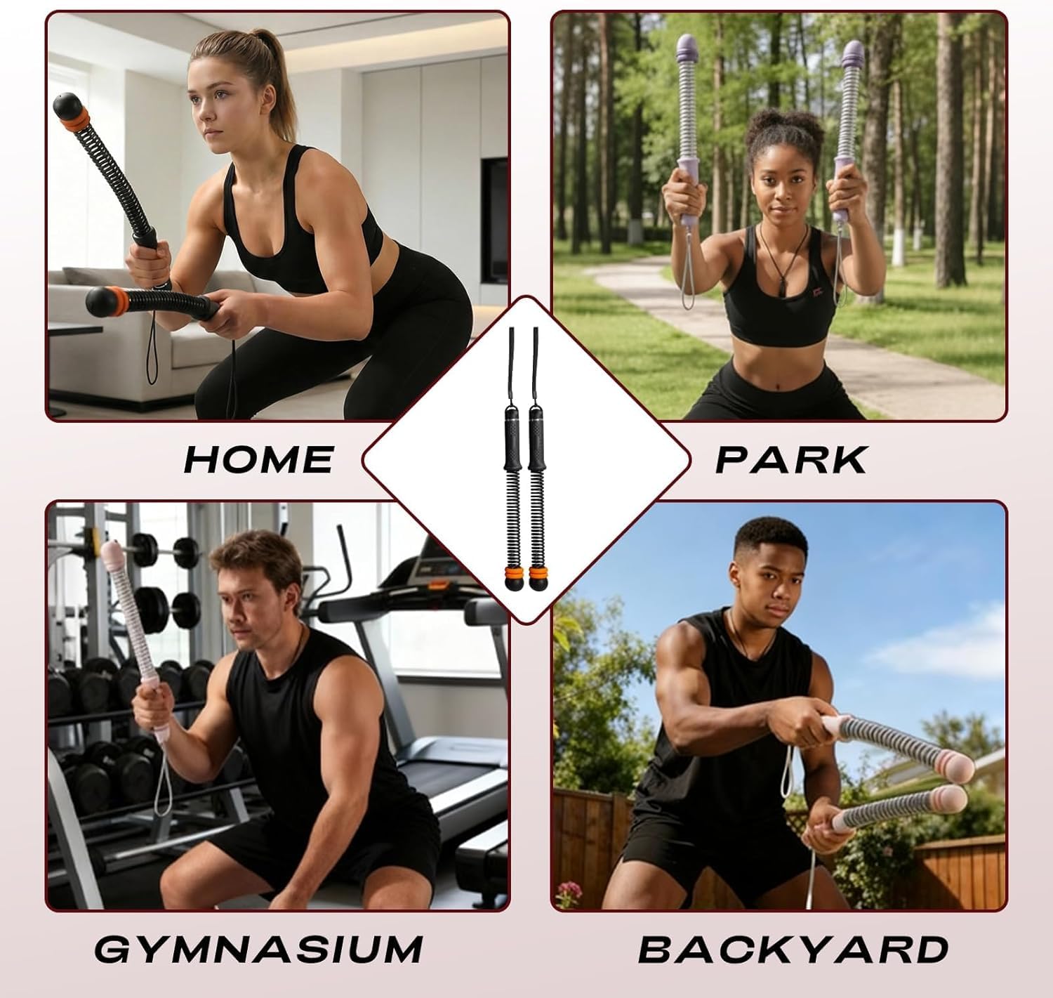 Verstellbare Seillose Kampfseile, schnurlose gewichtete Fitness-Seile für Heim-Fitnessstudio & Ganzkörpertraining, tragbarer leiser HIIT-Trainer mit verstellbaren Gewichten, 1,4 kg pro Paar, für
