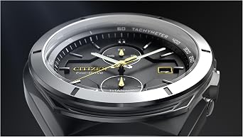 Citizen Men's Eco-Drive Sport Luxury Armor Watch in Super Titanium, Black Dial (Model: CA7058-55E)