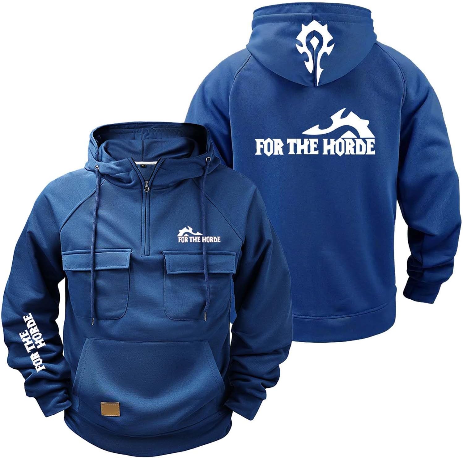 Men's Hoodie Active Jacket for The H.or.d.e Print Coat Long Sleeve Tracksuit Half Zip Pullover Hoody Hooded Sweatshirts Plain Comfort Outwear Tops