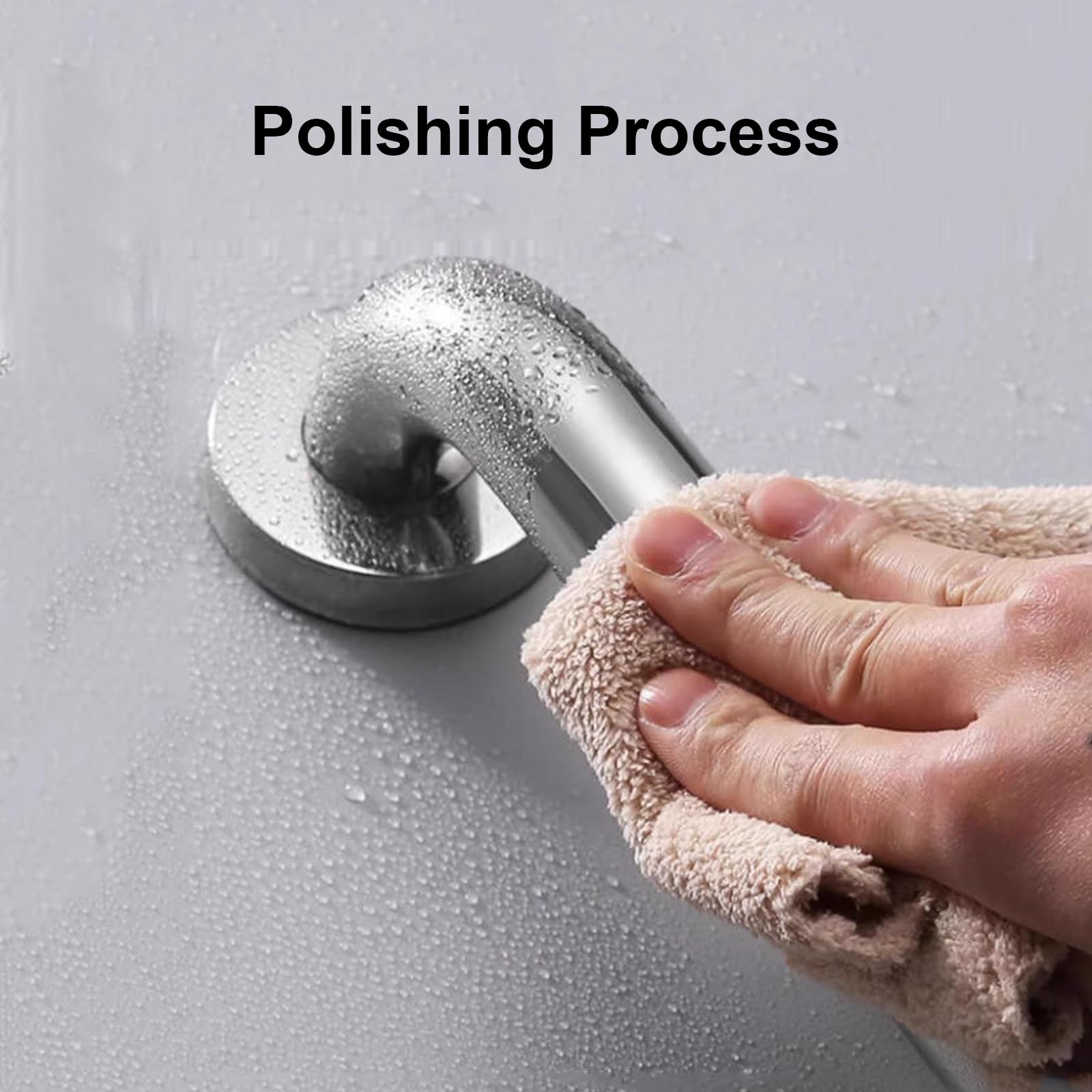Barras de Apoyo de Acero Inoxidable para baño, Resistentes y fiables, para Personas Mayores (Plateadas, 105 cm/41 Pulgadas)