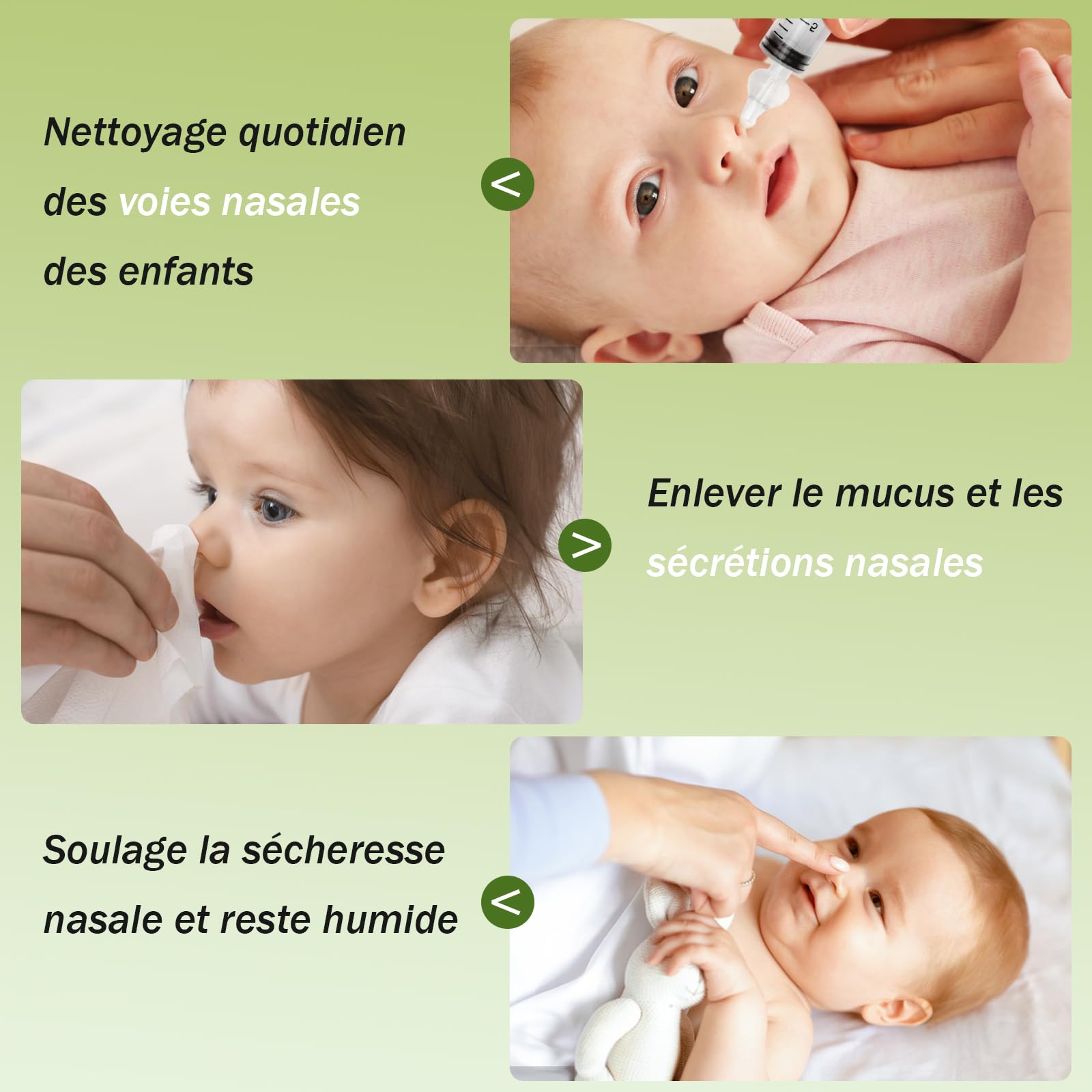 Seringue Nasale Bebe 20 ml avec 2 Embouts en Silicone Souple
