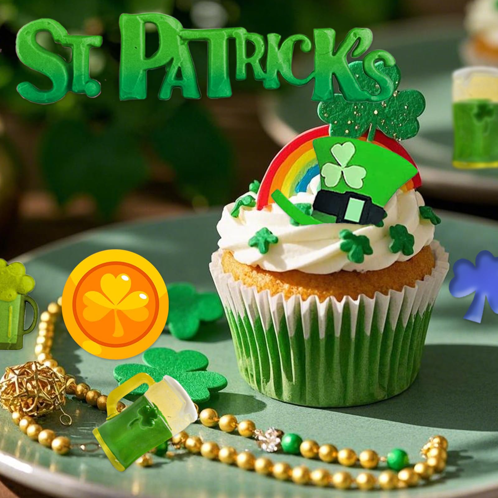 St Patricks Day Cupcakes Cupcake Cakes Leaf Clover Cake Pan Mini