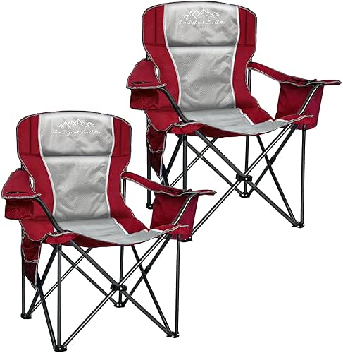 Oversized Camping Chair 500lbs Capacity for Big and Tall, 2