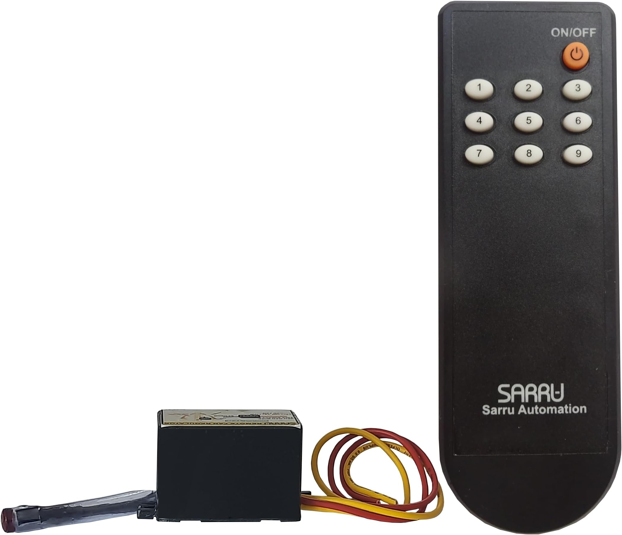 eTFR 9-Speed Digital Normal Ceiling Fan Remote Regulator which Fit into Fan Plastic Cup, Suitable with Only Pure Sine Wave Inverter, 4.2 cm x 2.8 cm x 3.0 cm, Black