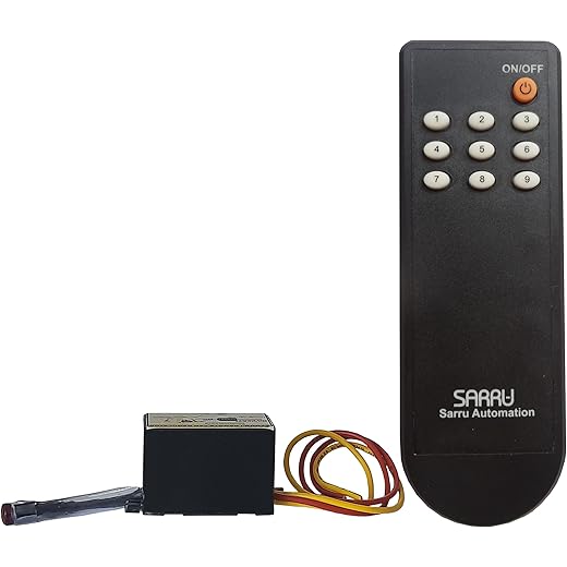 Sarru eTFR 9-Speed Digital Normal Ceiling Fan Remote Regulator which Fit into Fan Plastic Cup, Suitable with Only Pure Sine Wave Inverter, 4.2 cm x 2.8 cm x 3.0 cm, Black