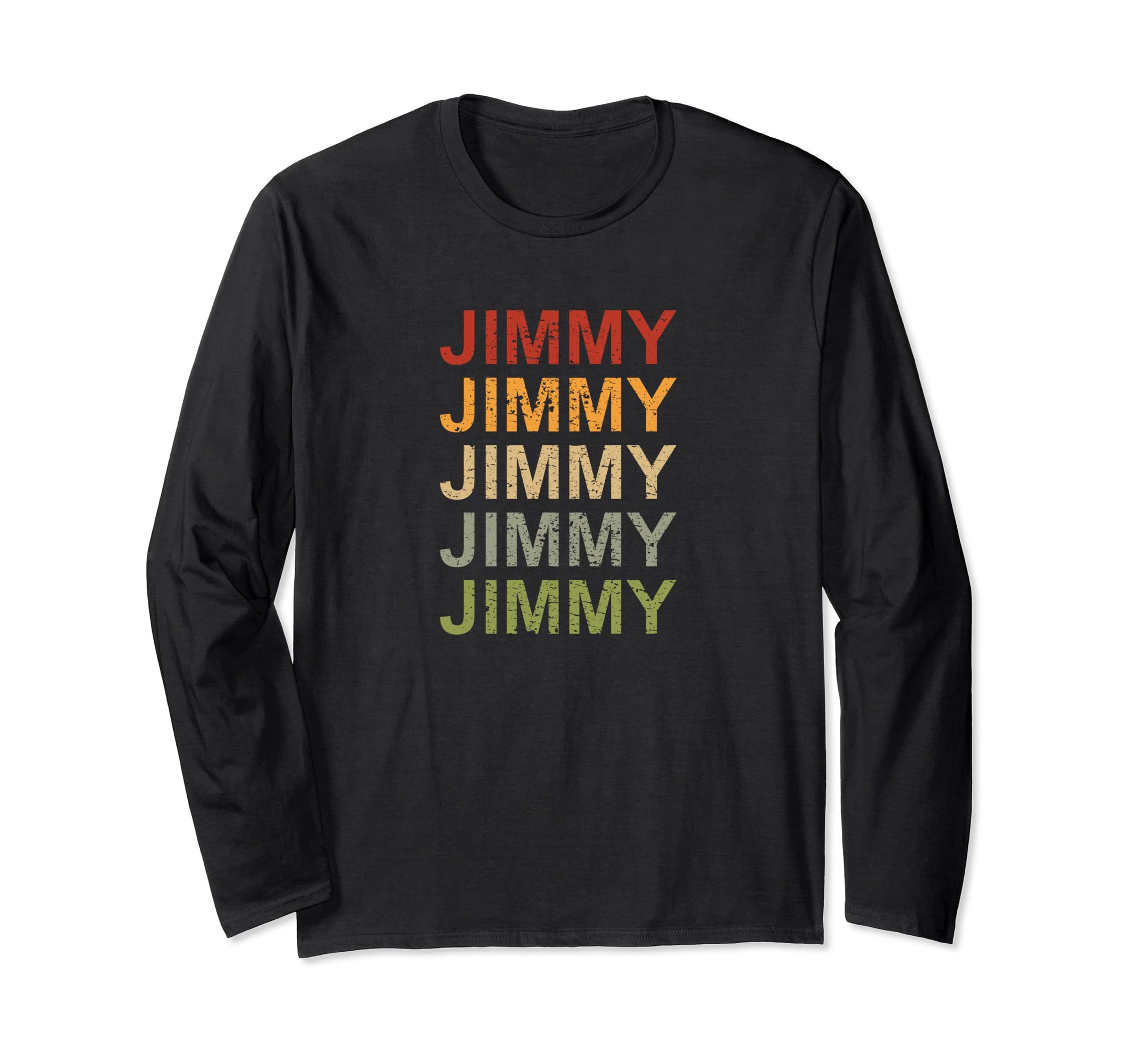 Retro Jimmy Personalized, Jimmy Name, Boy Man Jimmy Long Sleeve T-Shirt