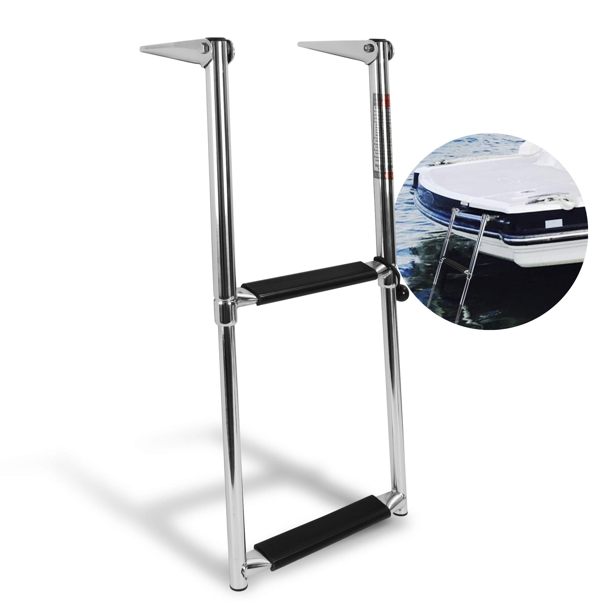 Buy Five Oceans 2 Step Boat Ladder, Over Platform Telescoping Boat