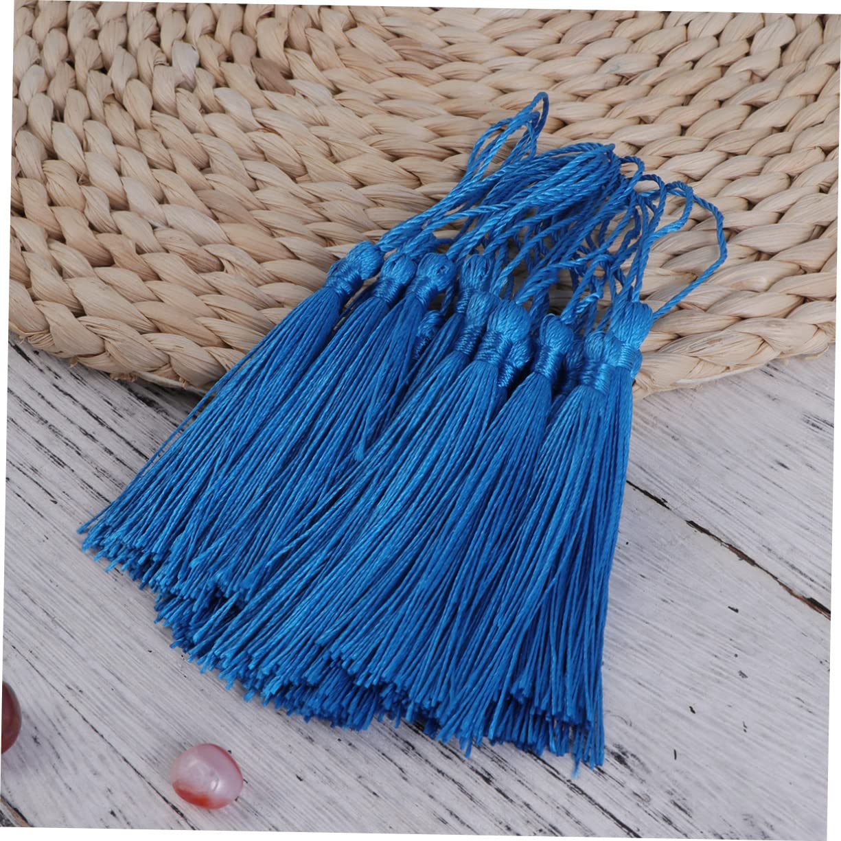 20 Borlas Pequeñas Azules de Poliéster para Manualidades