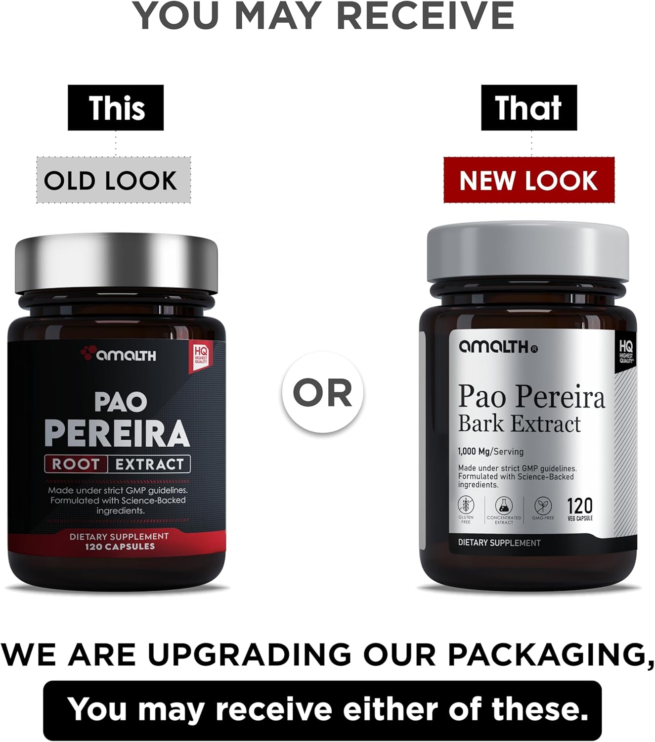 AMALTH Pao Pereira Bark Exact Capsules 1000mg- 120 Counts | Strong Extract Formula for Immune Health, Body Balance, Strength & Overall Wellness GMO- Free - Image 3