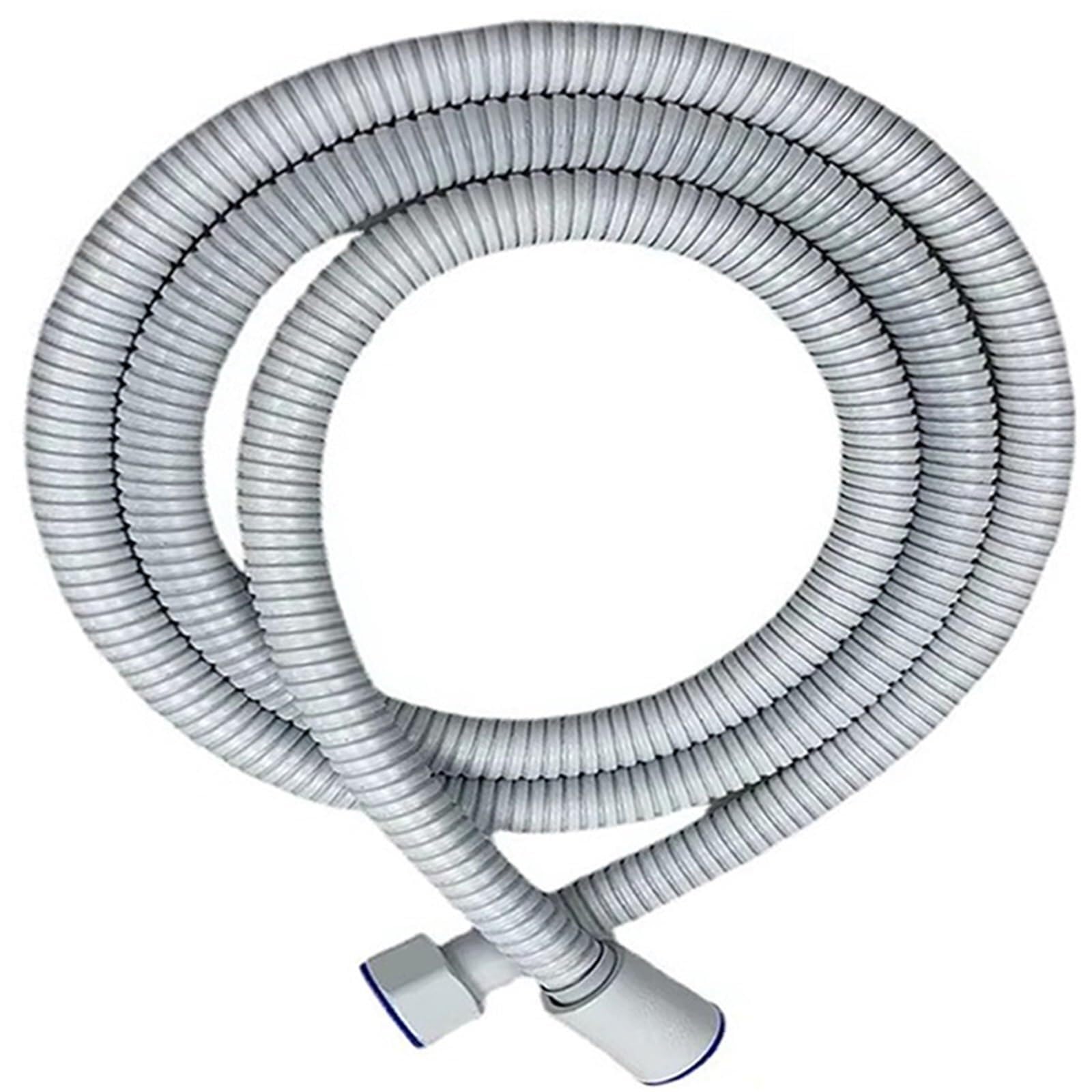 Shower Hose Golden 1.5m/2m G1/2'' Flexible Shower Hose High Pressure Explosion-Proof Stainless Steel Bathroom Head Extension Pipe(White,150cm)
