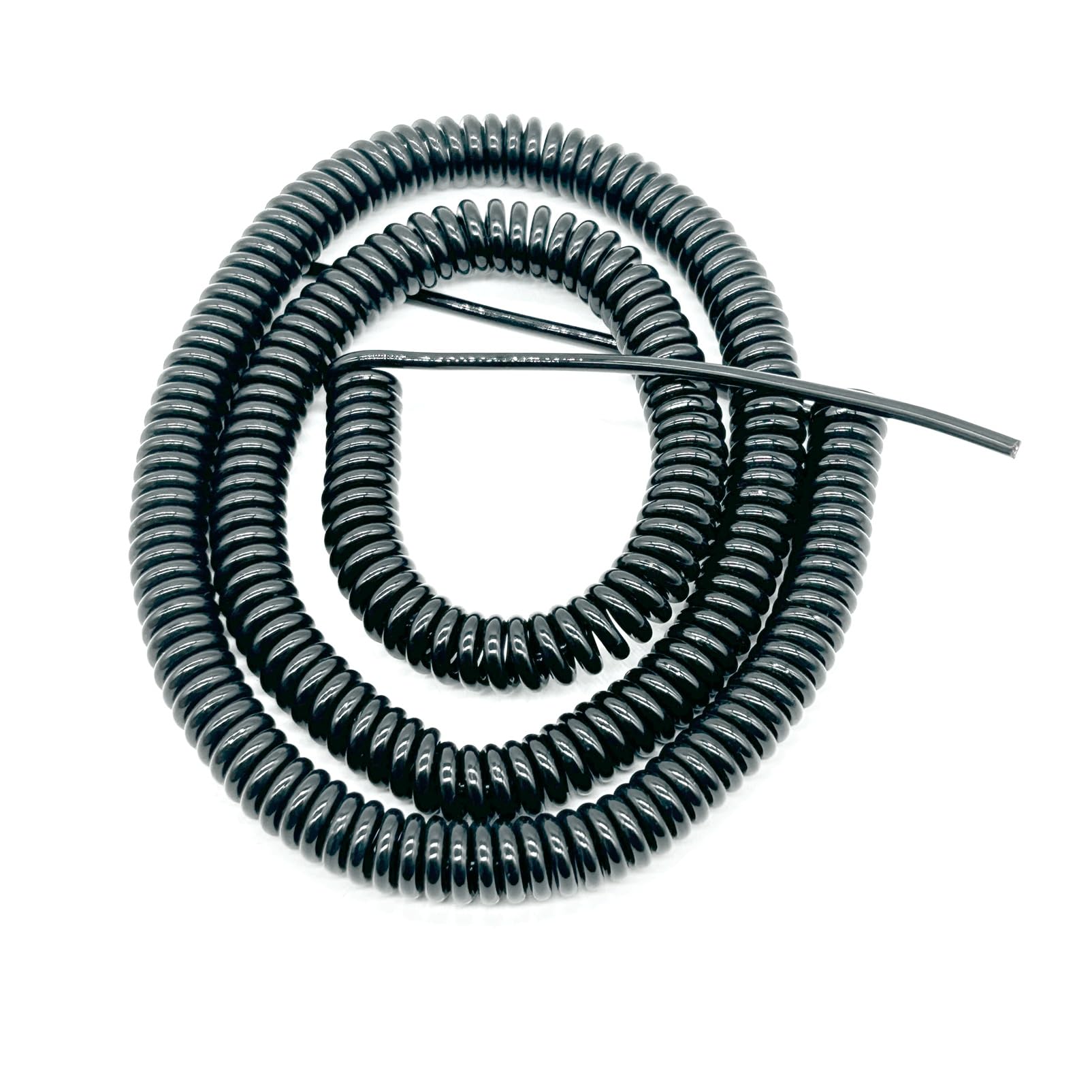 Cable para auricular de teléfono fijo Estiramiento telescópico espiral del cable de la base 26AWG escudo 19-25 primavera 1-15 metros(Stretch 14 meters)