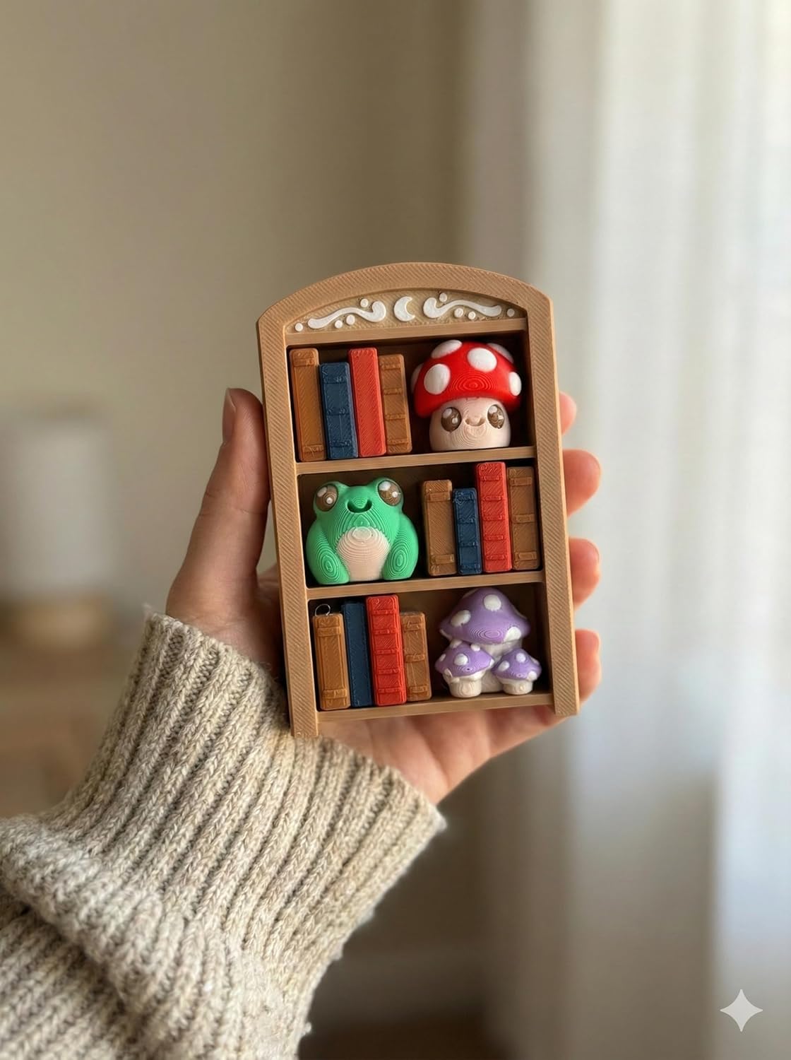 Bookcase Clicker Fidget – Satisfying Mechanical Switch Desk Clicker, Handmade 3D Printed Stress Relief Fidget for Focus, Anxiety, Office & Home