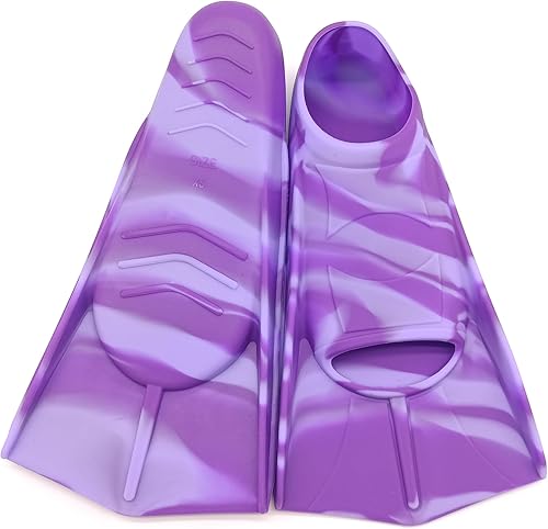 Miniatura 85 de Aletas de natación para niños, cómodas aletas de silicona para nadar y bucear, tamaño adecuado para principiantes, niños, niñas, niños y adultos