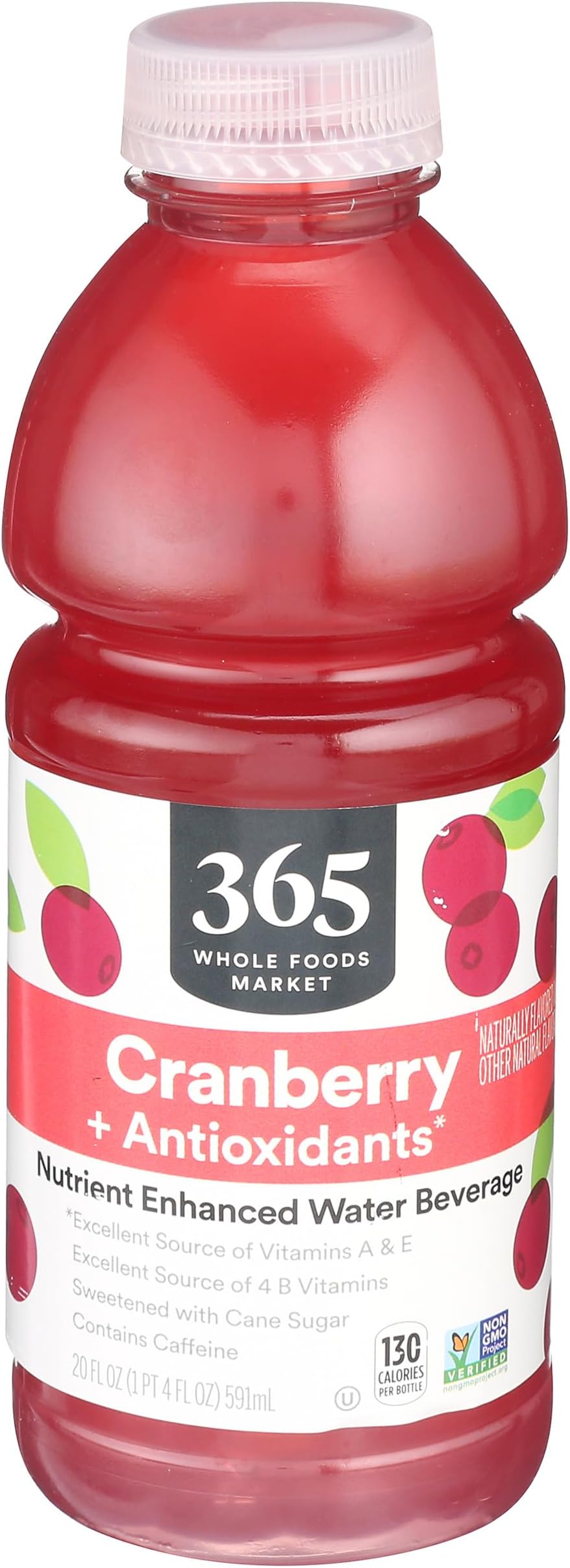 365 by Whole Foods Market, Nutrient Enhanced Water, Cranberry + Antioxidants, 20 Fl Oz