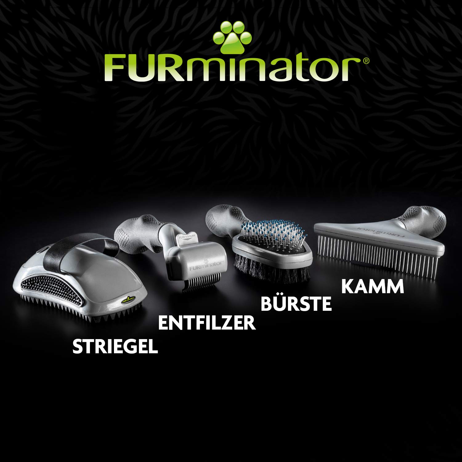 Furminator Verstellbare Striegelbürste für Hunde und Katzen – entwirrt das Fell sanft und sicher, transparent