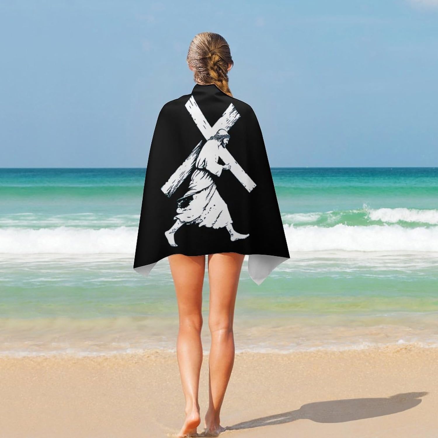 Carrying Oversized Beach Towel Soft Absorbent Pool Bath Swim Towels for Adults Travel Vacation Gifts 130x80cm