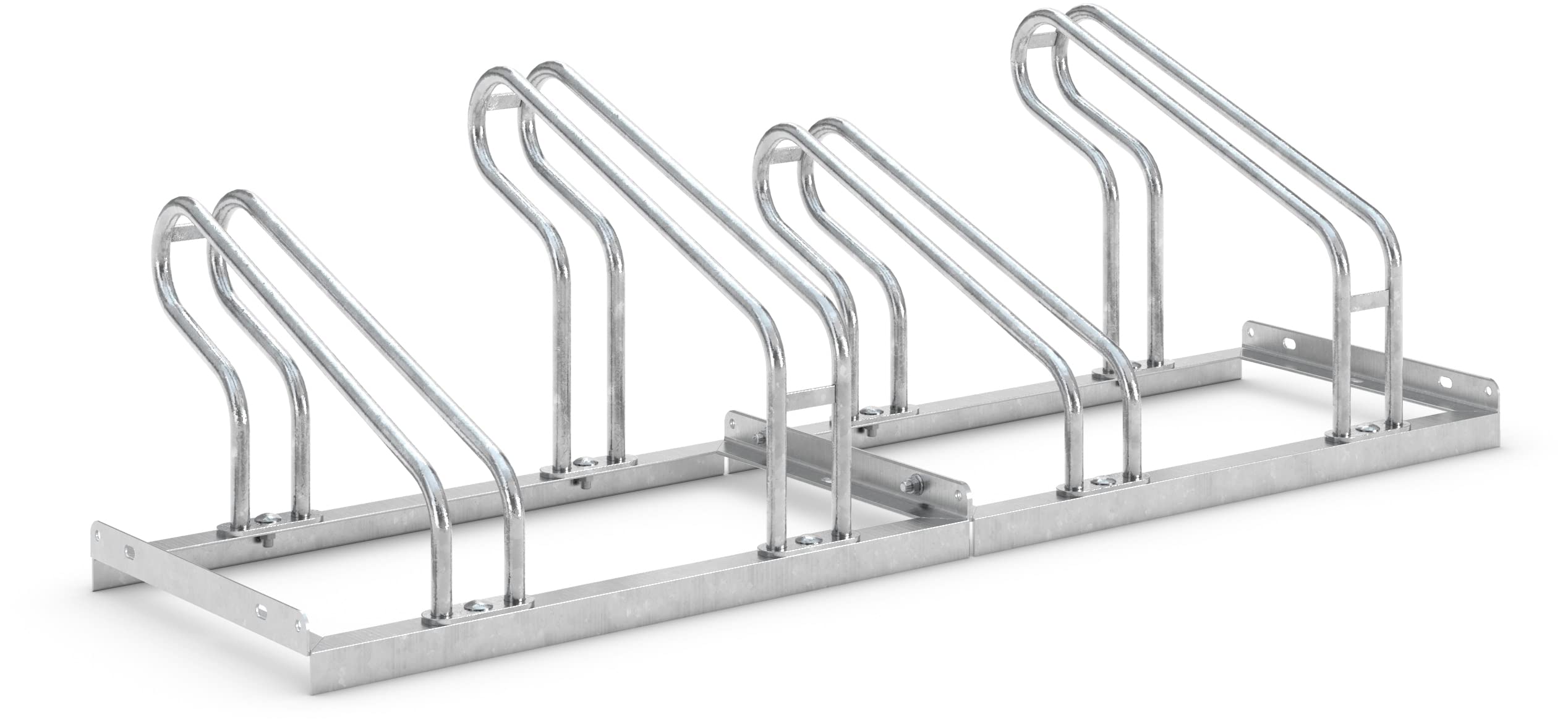 Bügelparker 2054 unser Klassiker | Fahrradständer einseitig | für 4 Fahrräder | Abwechselnde Hoch-/Tiefeinstellung | Fahrradparker Bodenparker Mehrfachständer | Dreifke®