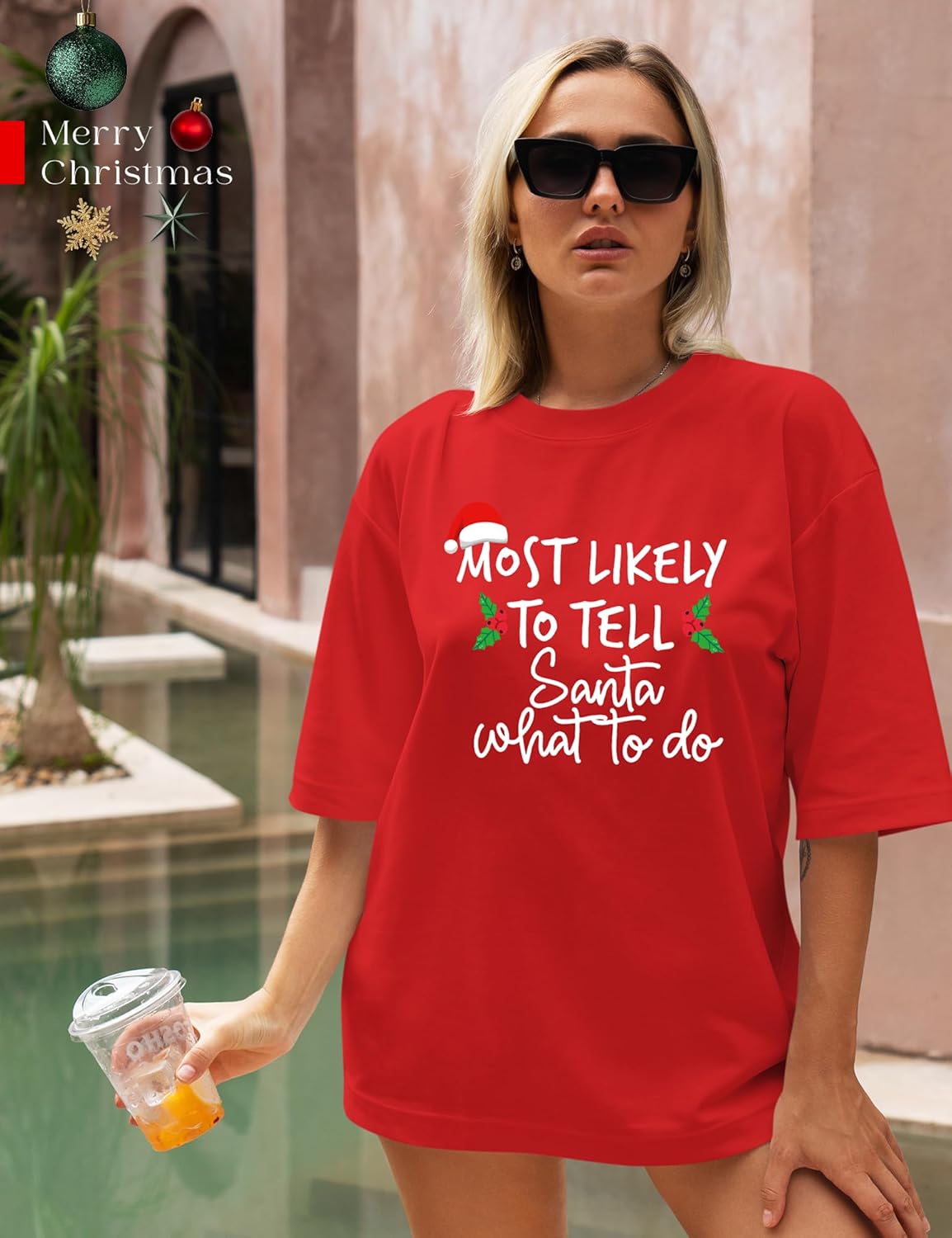 Matching Family Christmas Shirts - 100 Quotes Most Likely to Christmas Shirts for Family - Funny Pajamas Holiday Vacation Outfit - Friends T-Shirt Multicolor - Image 2