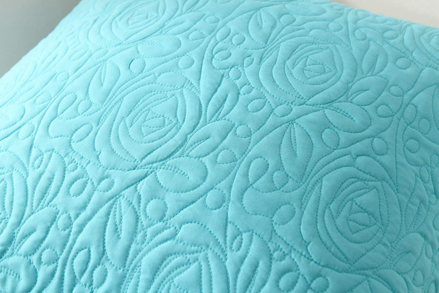 MarCielo 2 Pack Throw Pillow Covers Euro Sham Covers (24"X24", Teal)