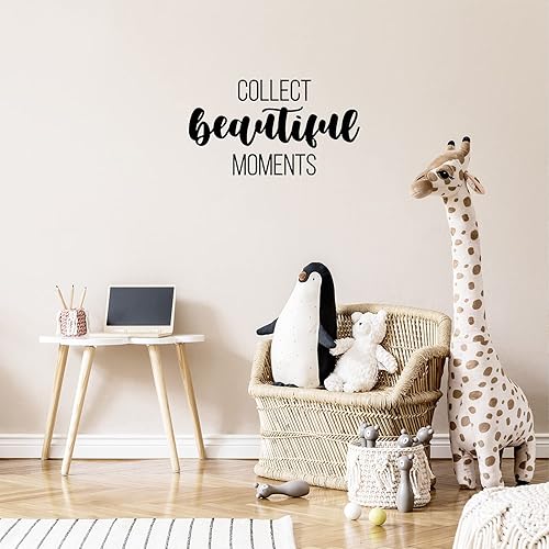 Vinilo decorativo para pared Colecciona hermosos momentos, 14 x 25 pulgadas Moderno, lindo inspirador, positivo, encantador, para el hogar,
