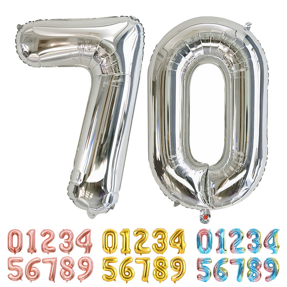 Foil Globo Número 5 Azul 40" (101cm), Inflable Helio o aire, Gigante Numeros 0-9, 10-19, 20-29, 30-100, Grande Globos Decoración para La Boda Aniversario y Cumpleaños Fiestas — view 123