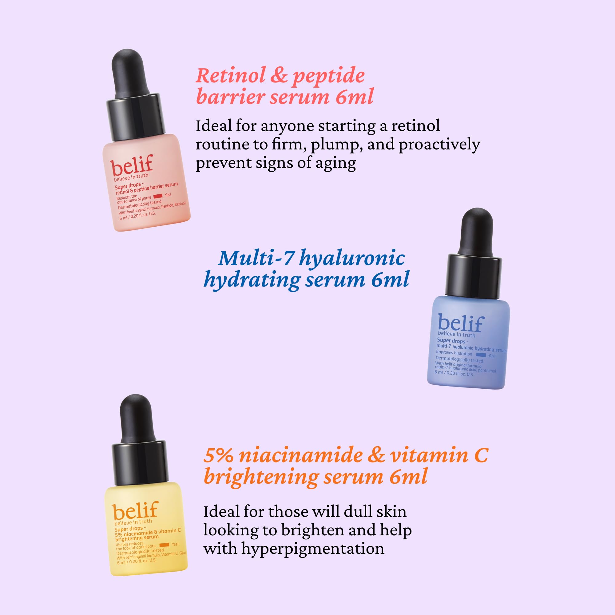 belif Super drops - discover glowing skin mini kit, Multicolor, 18 ml (Pack of 1) - Image 4