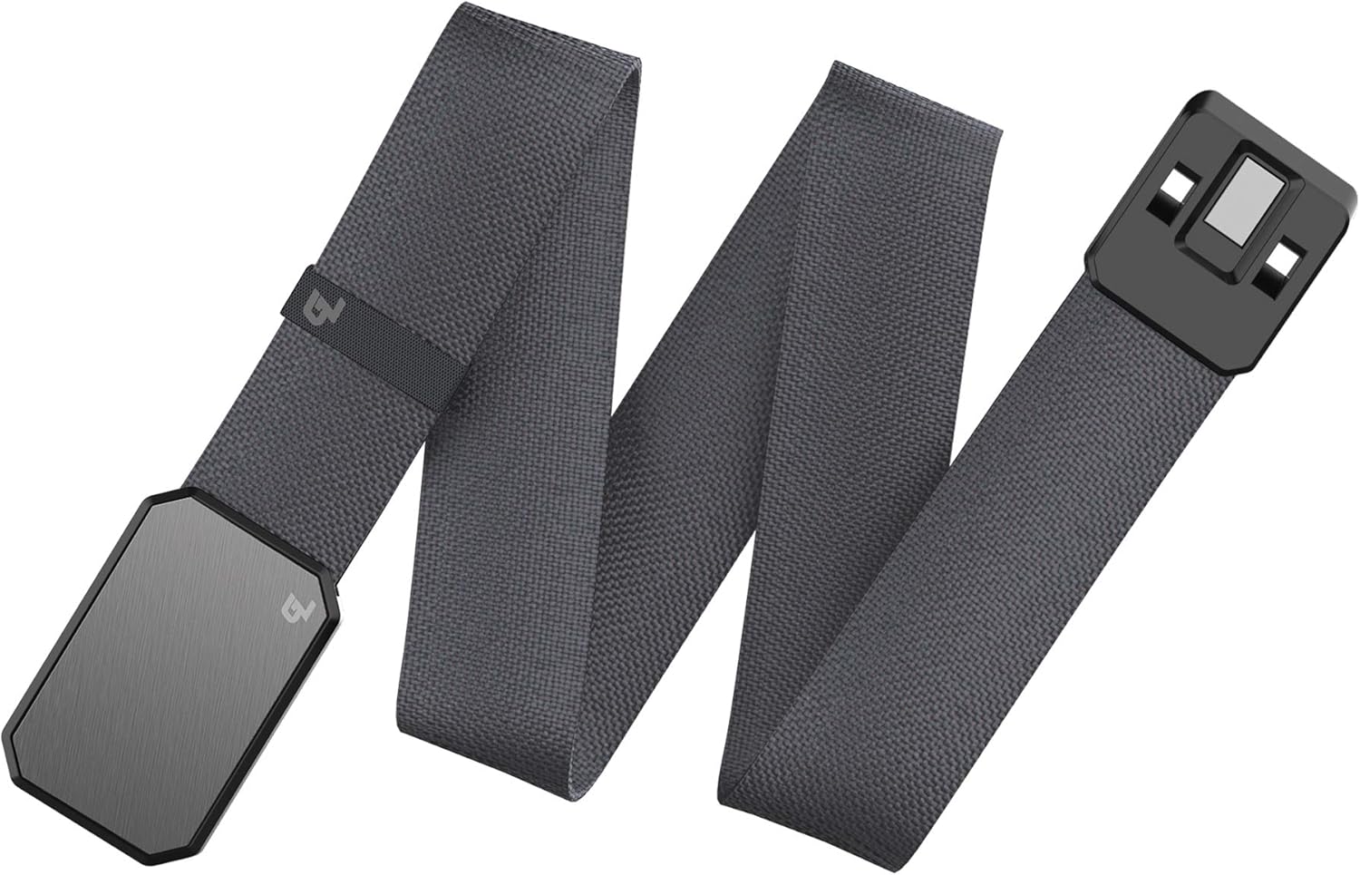 Miniatura 2 de Groove Life - Cinturón de nailon elástico para hombre con hebilla magnética de aluminio