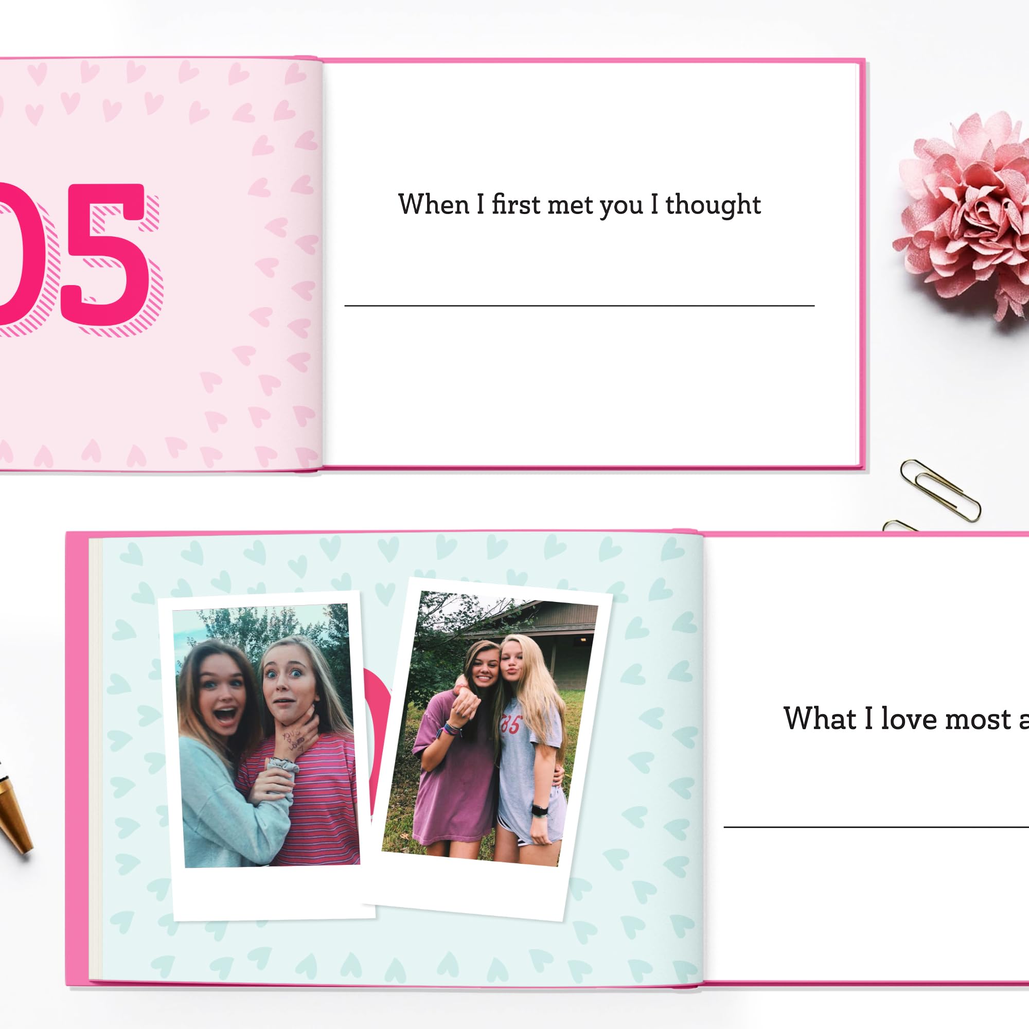 What I Love about Bestie - Regalo unico per le donne, regalo di amicizia per le donne, regalo di compleanno per la migliore amica, regalo di Natale personalizzato per i migliori amici diario da
