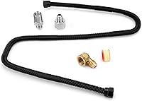 Vista 10 de Stanbroil 3/8" X 48" Línea de Gas Flexible sin Silbato con Puntas de Latón para Hoguera o Chimenea de Gas Natural o LP