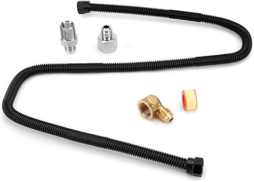 Miniatura 11 de Stanbroil Kit Conector de Línea de Gas Flexible sin Silbato de 3/8" X 12" para Hoguera de Gas Natural o LP y Chimenea