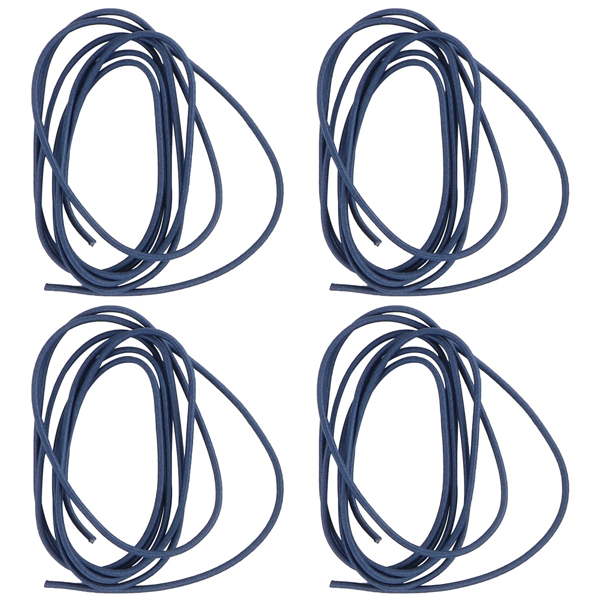 4 Rolls of 1m Connecting Ropes Elastic Rubber Bands Spare Ropes Metal Buckle Elastic Cords for Traveler Notebook Accessories (Blue)