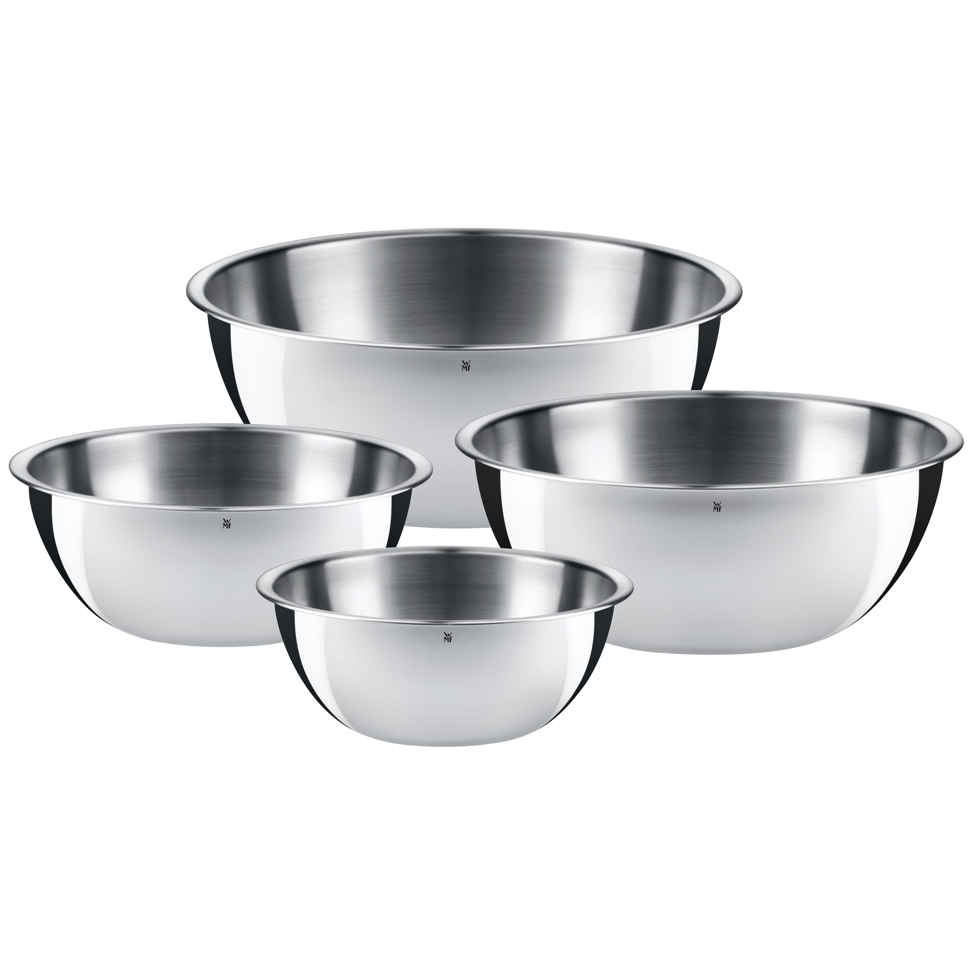 WMF Set 2-teilig Gourmet Schüsselset 4-teilig, Edelstahl Schüsseln für die Küche 0,75l - 2,75l, stapelbar und Kult X Edition Zerkleinerer elektrisch mit Glasbehälter, Blitzhacker 320 W