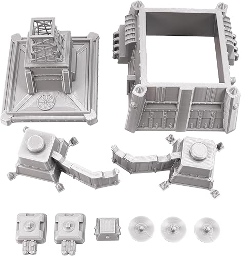 Miniatura 8 de Tabletop Terrain Fortificación blindada por escenario de guerra para juegos de guerra y juegos de rol Miniaturas de 1.102 in y 1.260 in