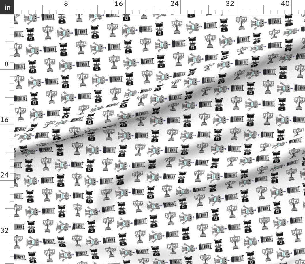 Spoonflower Fabric - Surgery Robots Large Print Robotic Intuitive Doctor Hospital Printed on Petal Signature Cotton Fabric by The Yard - Sewing Quilting Apparel Crafts Decor