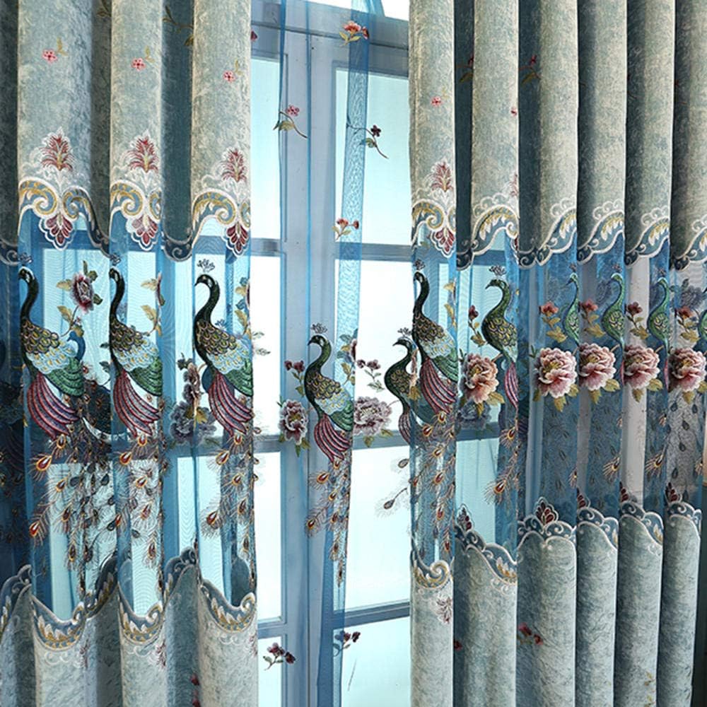 Tulle Shading Materials Room Darkening Living Room Bedroom Grommet 2 Pieces-Beige Curtains_1.5×2.7(W×H)×2