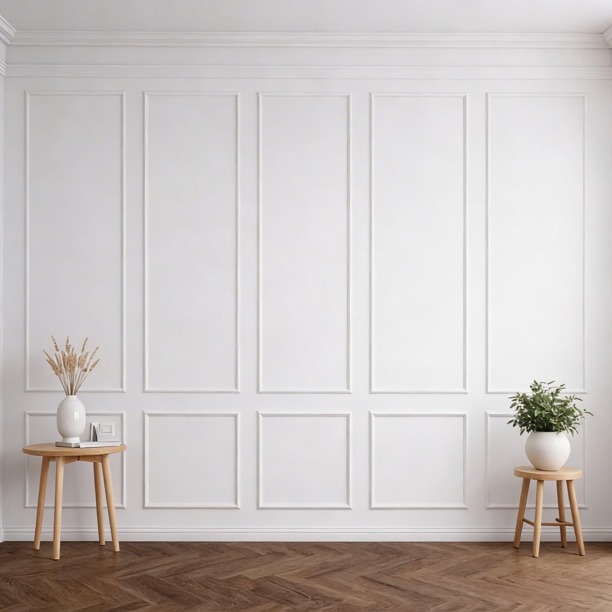 Pangda Peel and Stick Wall Molding Kit, 3D Premade Accent Molding Wainscoting Panel for Interior Wall Moulding Decor, Ready to Assemble Wainscoting Accent Panel