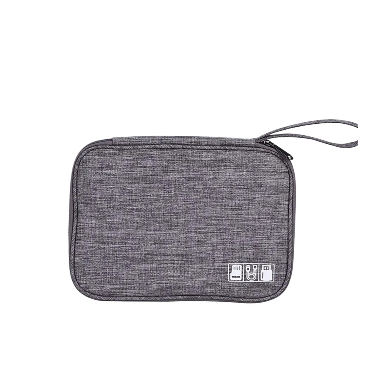 Borsa Portacavi 2 Pezzi Borsa Portacavi Portatile Custodia Elettronica Da Viaggio Multifunzionale For Accessori Digitali Per Cavo(Grey)