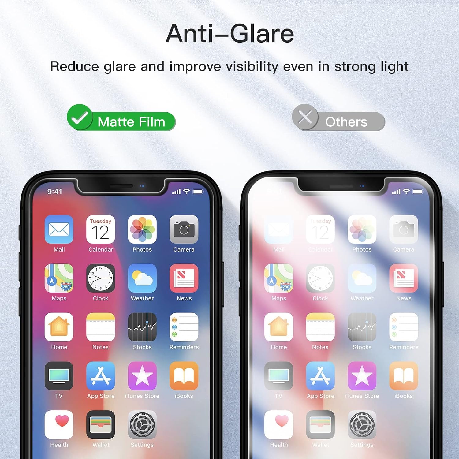 JETech Matte Screen Protector for iPhone 11/iPhone XR 6.1-Inch, Anti-Glare 9H Tempered Glass Film, Anti-Fingerprint Smooth Touch, 2-Pack