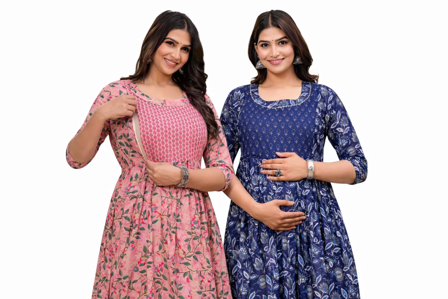 Women's Maternity Kurti for Feeding Zippers |Feeding Dress – Comfortable and Elegant Maternity Wear for Women (Combo of 2)-image-45