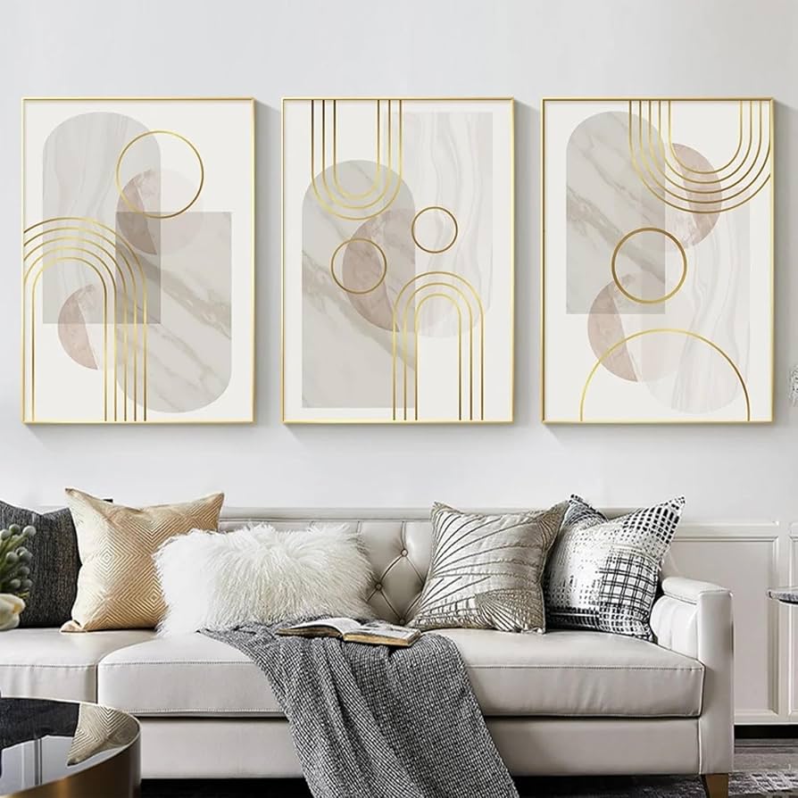 Arte Geometrica Astratta Scandinava Minimalista Illustrazione di Stock