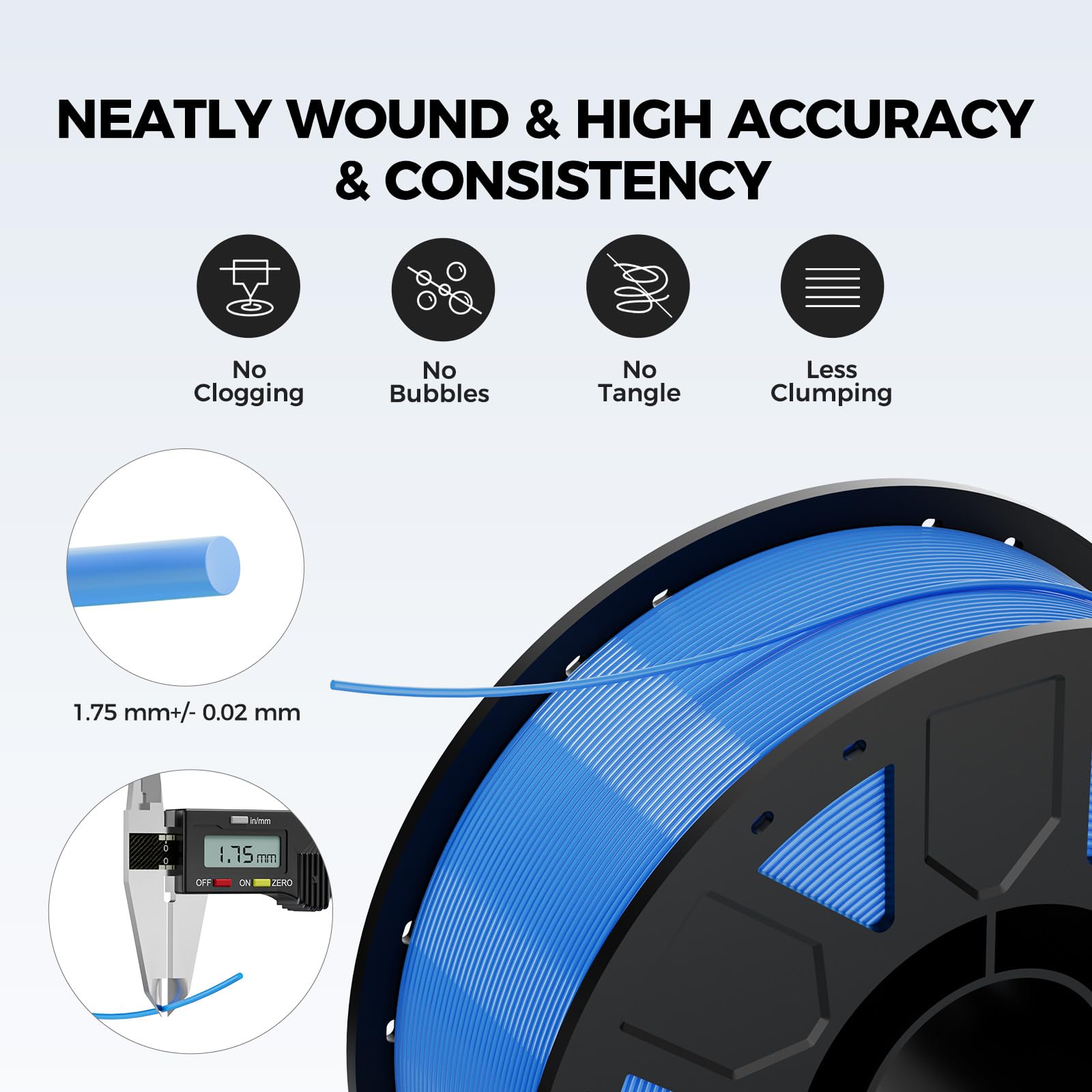 Creality PETG Filament 4-Pack - Black, White, Blue, Red -2