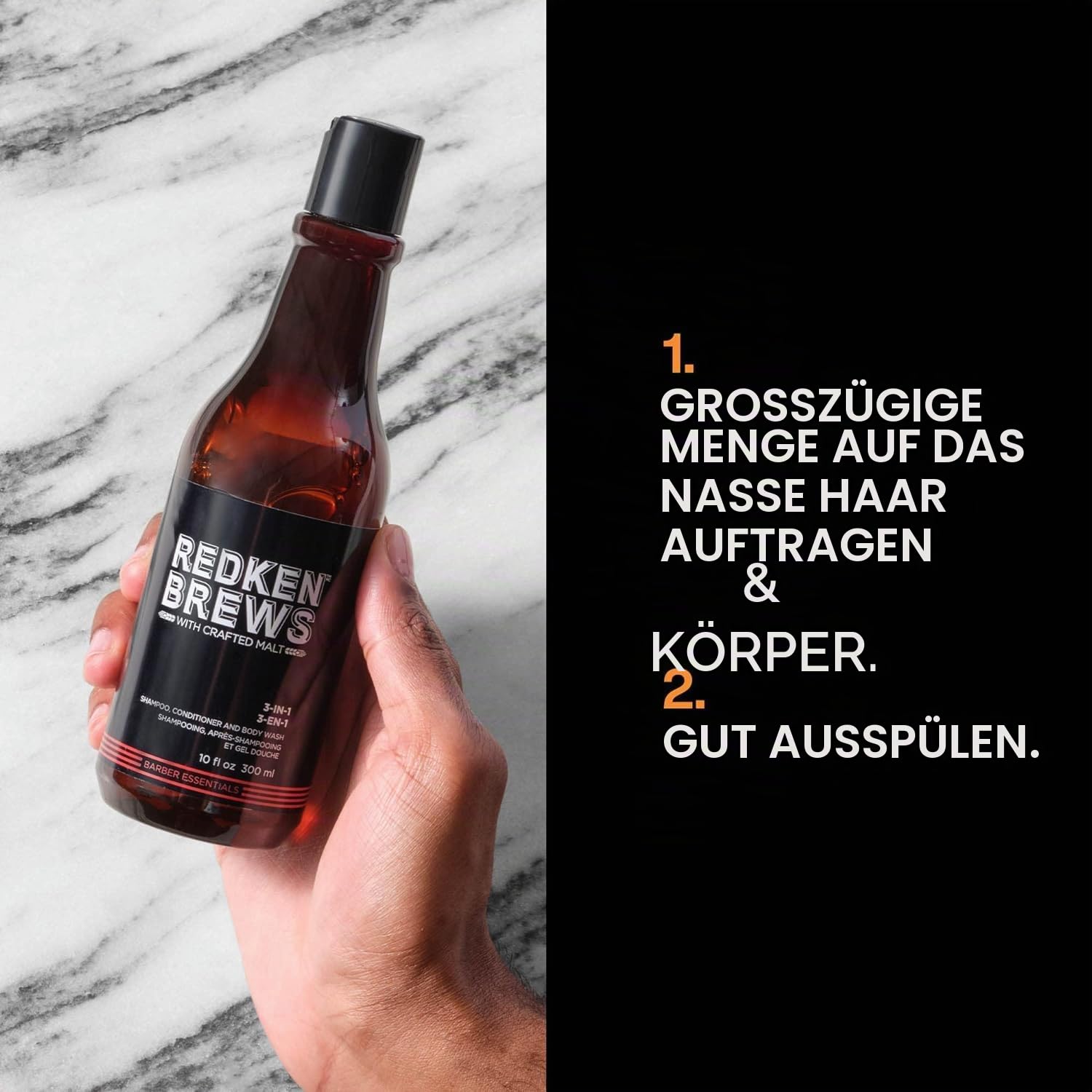 REDKEN 3-in-1 Shampoo, Conditioner und Coproral Bad Gel, 1000 ml, Zeder