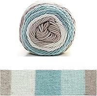 Vista 14 de Hilo de color de algodón para tartas, hilo multicolor arcoíris para tejer y tejer a ganchillo, 2 bolas de 7.05 oz, 45% algodón, 55% acrílico, hilo