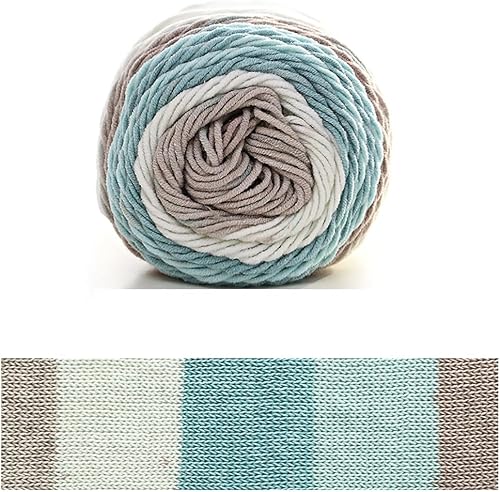 Miniatura 14 de Hilo de color de algodón para tartas, hilo multicolor arcoíris para tejer y tejer a ganchillo, 2 bolas de 7.05 oz, 45% algodón, 55% acrílico, hilo