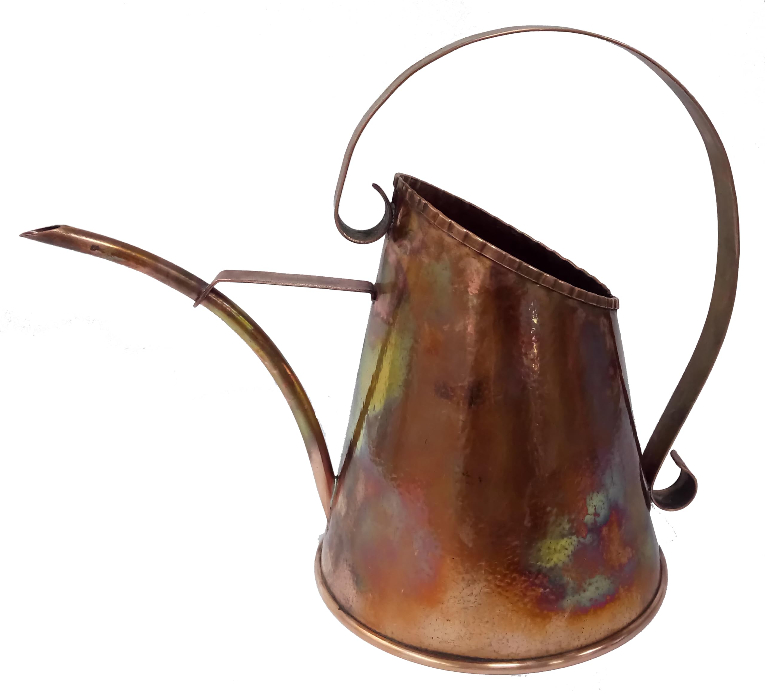 Vintage Style Pure Copper Watering Can - Textured Vintage Patina Finish