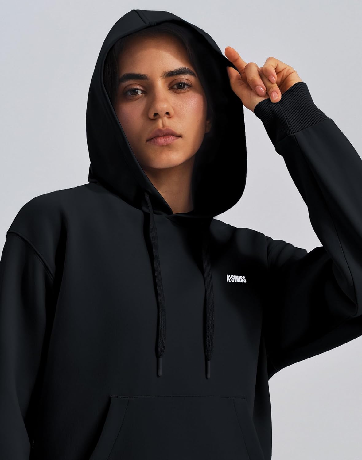 K-Swiss Women's Hoodies - Crop Pullover Casual Athletic Workout Clothes - Image 4