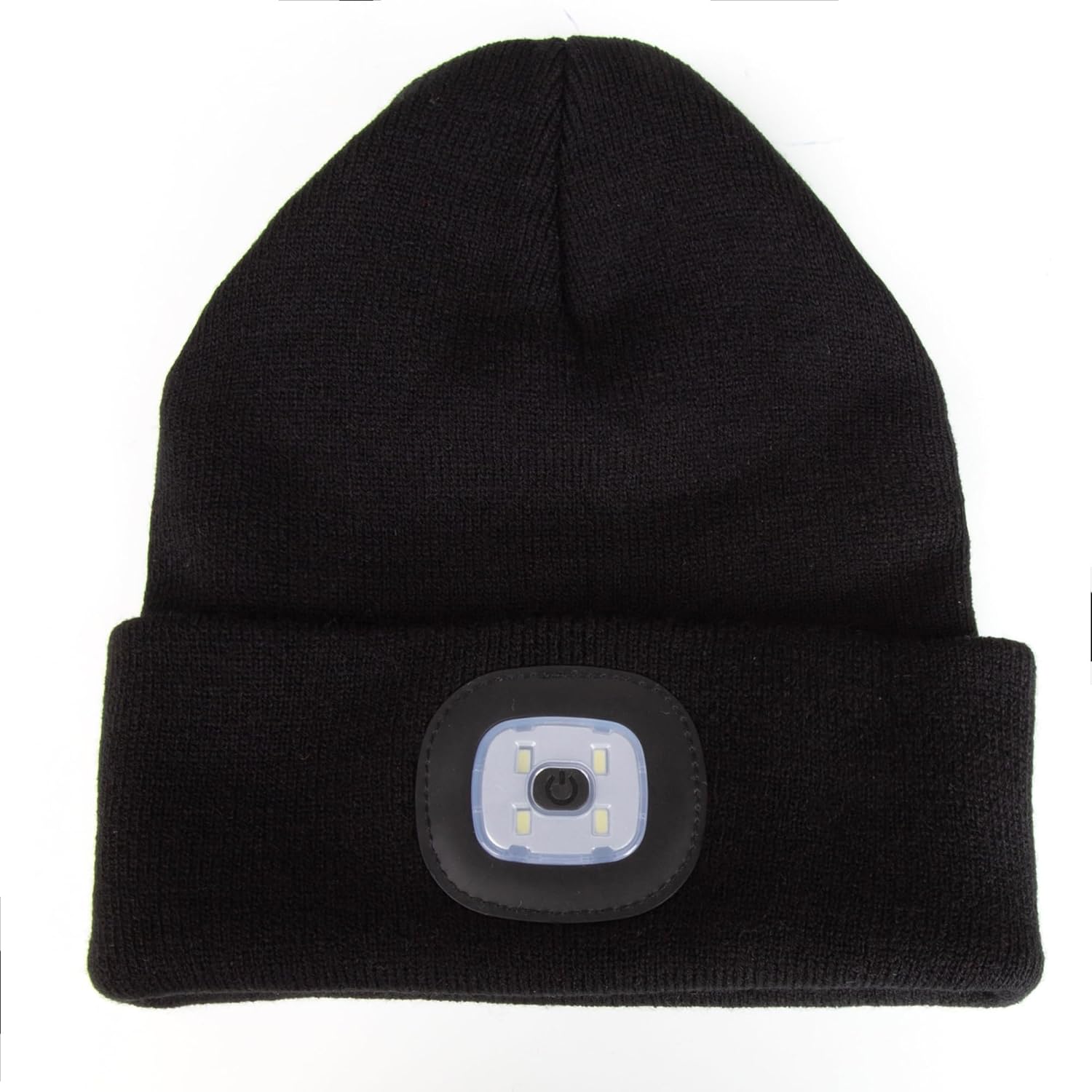 Unisex Beanie with Light, USB Rechargeable, Double-Layer Winter Knit Hat for Outdoor Activities - Image 2