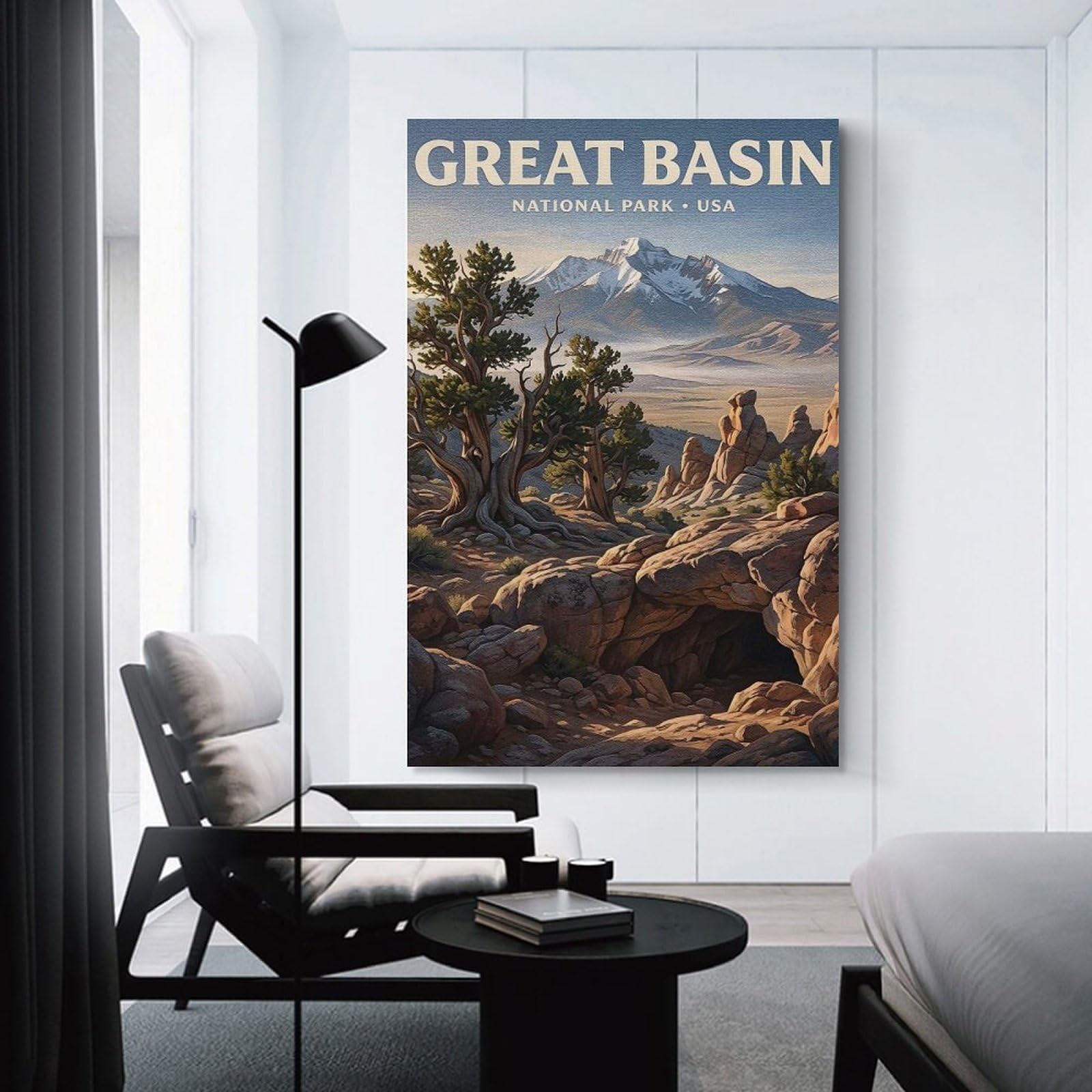 Junmoney Great Basin National Park Canvas Wall Art, 08x12inch(20x30cm), for Living Room, Bedroom, Office Or Hallway, Versatile Wall Decor for Many Rooms
