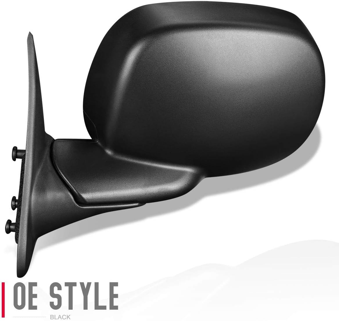 DNA Motoring OEM-MR-CH1320179 Factory Style Manual Adjustment Mirror Left Side Mirror Compatible with 98-01 Dodge Ram 1500 2500 3500